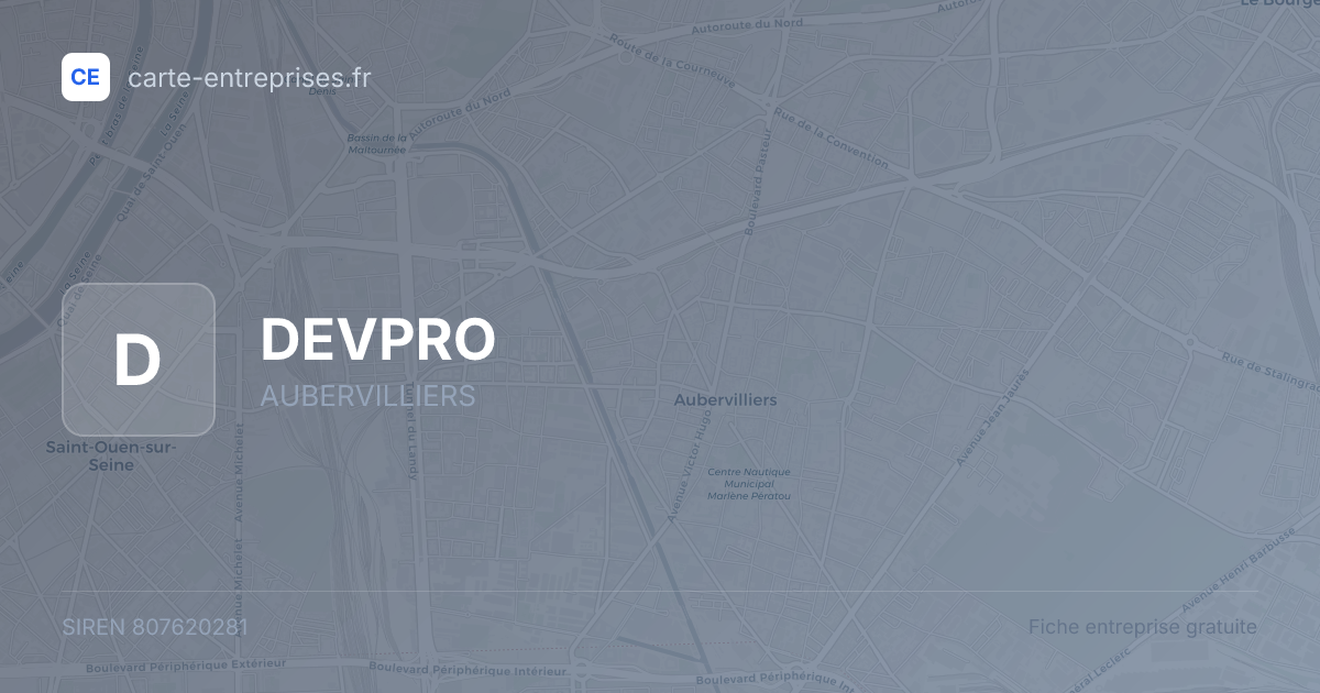 DEVPRO — 807620281 — fiche entreprise