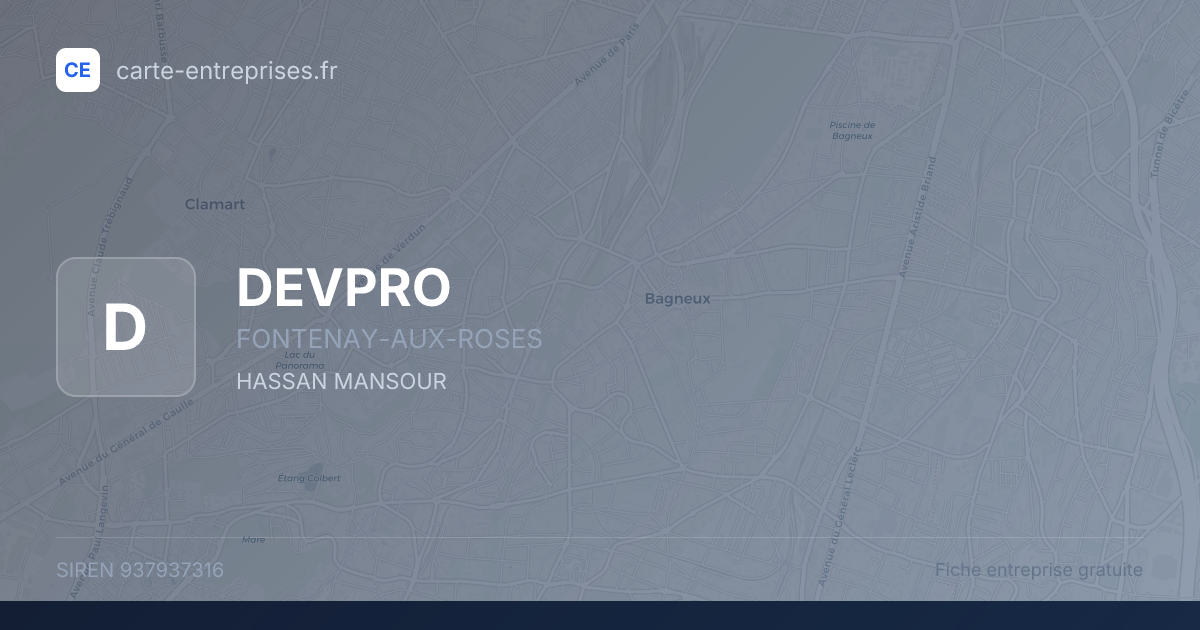 DEVPRO — 937937316 — fiche entreprise
