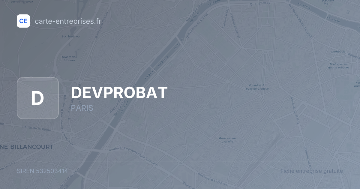 DEVPROBAT — 532503414 — fiche entreprise