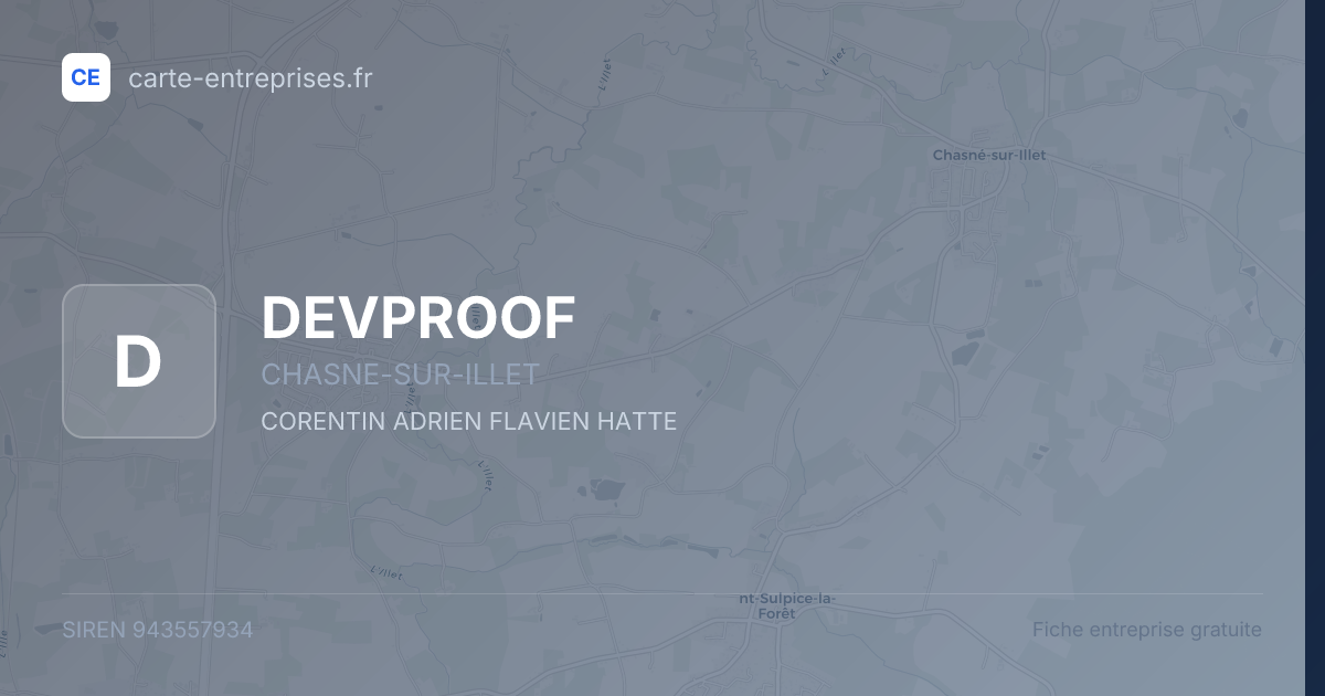DEVPROOF — 943557934 — fiche entreprise