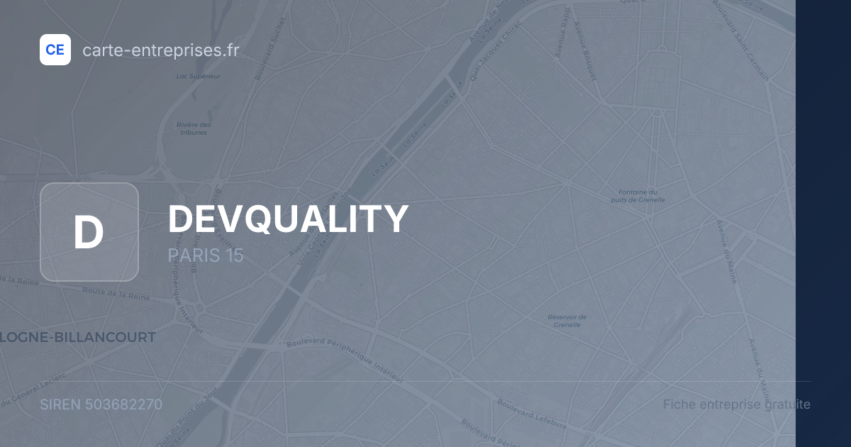 DEVQUALITY — 503682270 — fiche entreprise