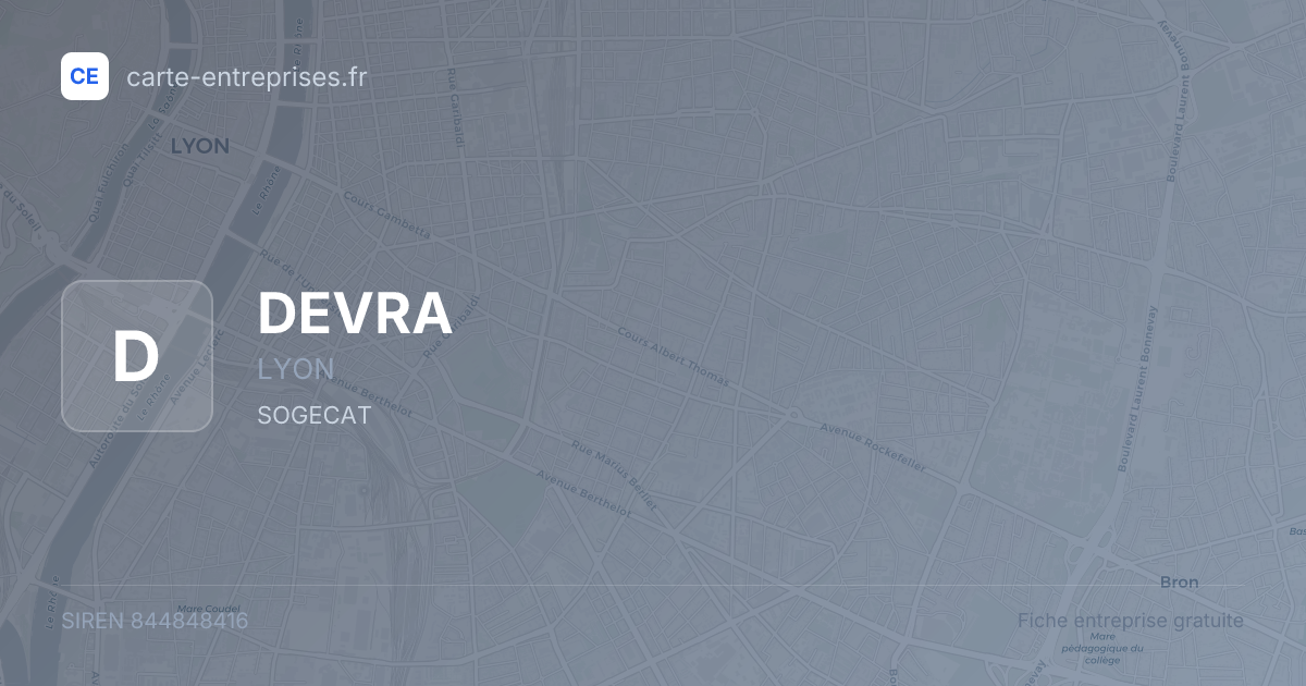 DEVRA — 844848416 — fiche entreprise