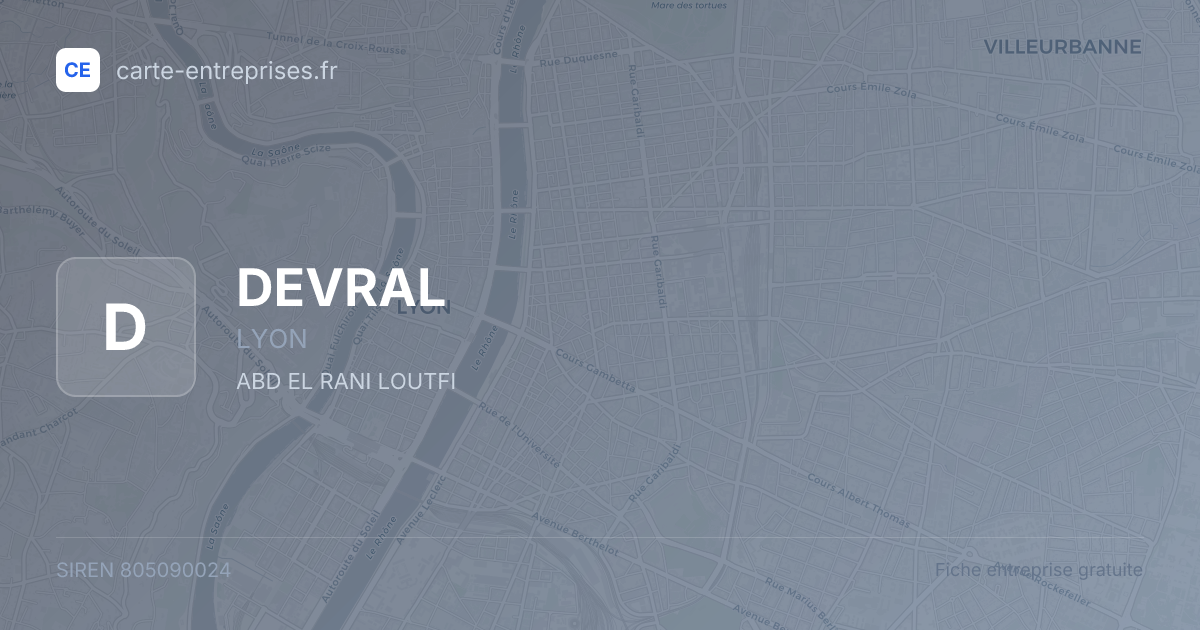 DEVRAL — 805090024 — fiche entreprise