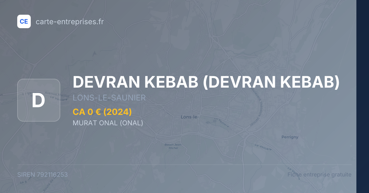 DEVRAN KEBAB — 792116253 — fiche entreprise