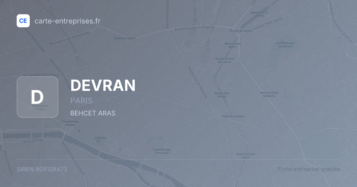 DEVRAN — 809128473 — fiche entreprise