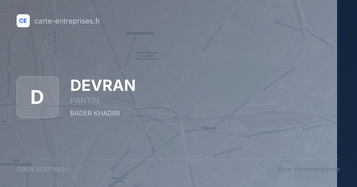 DEVRAN — 809374630 — fiche entreprise