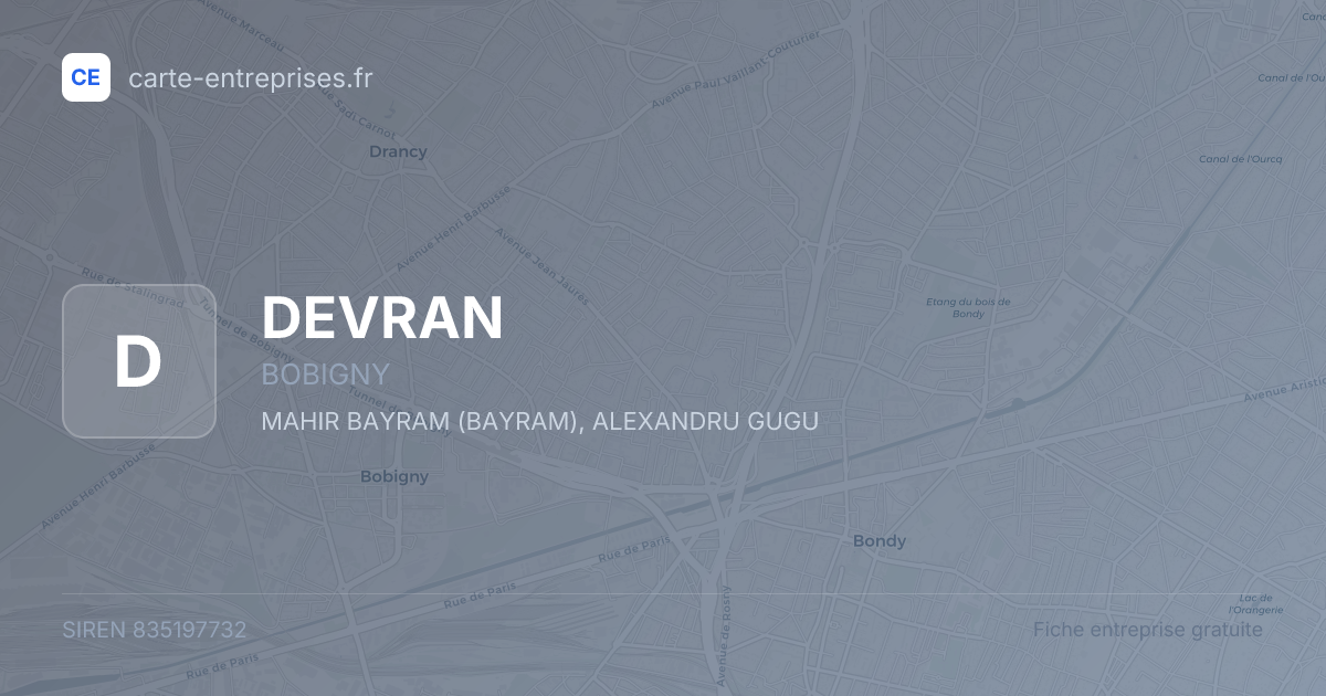 DEVRAN — 835197732 — fiche entreprise