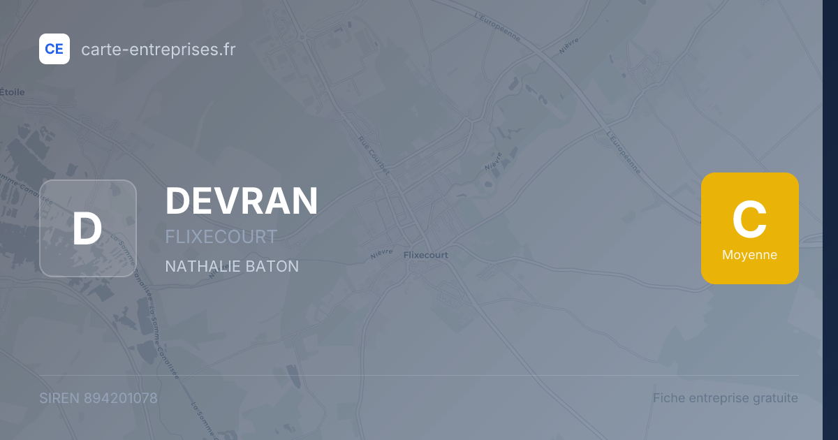 DEVRAN — 894201078 — fiche entreprise
