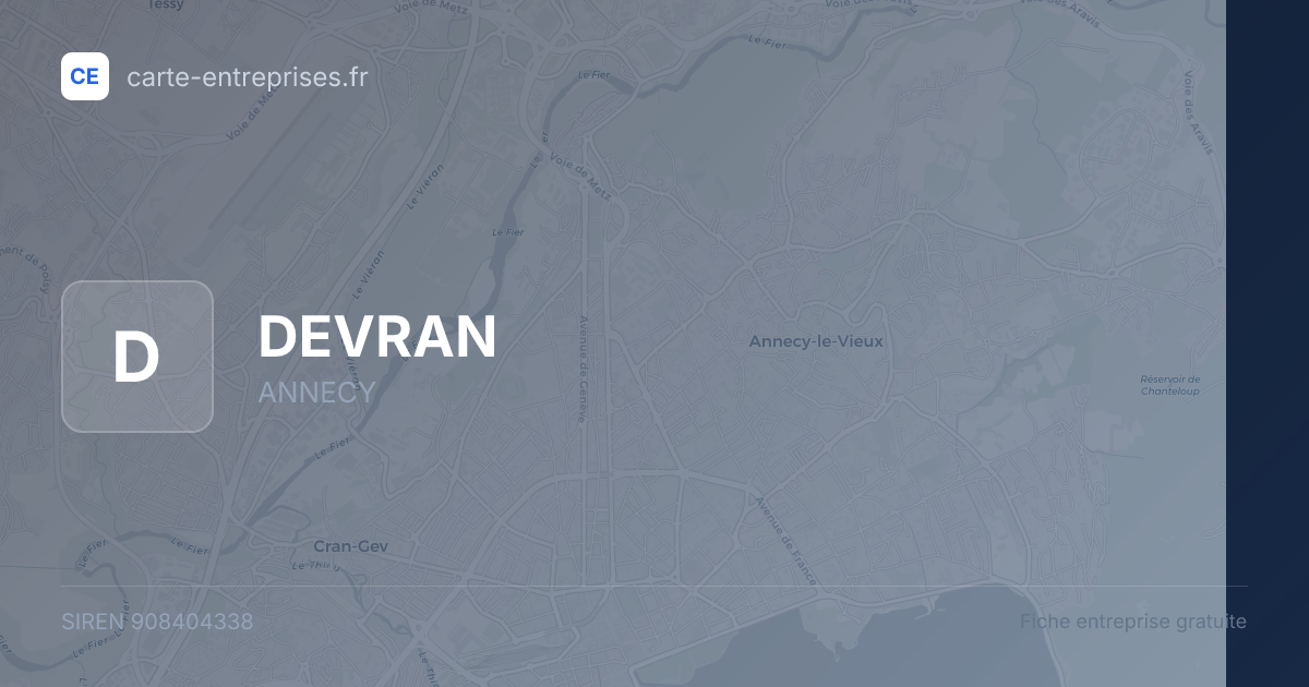 DEVRAN — 908404338 — fiche entreprise