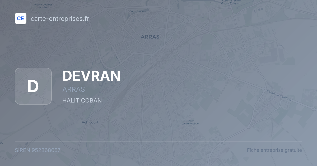 DEVRAN — 952868057 — fiche entreprise