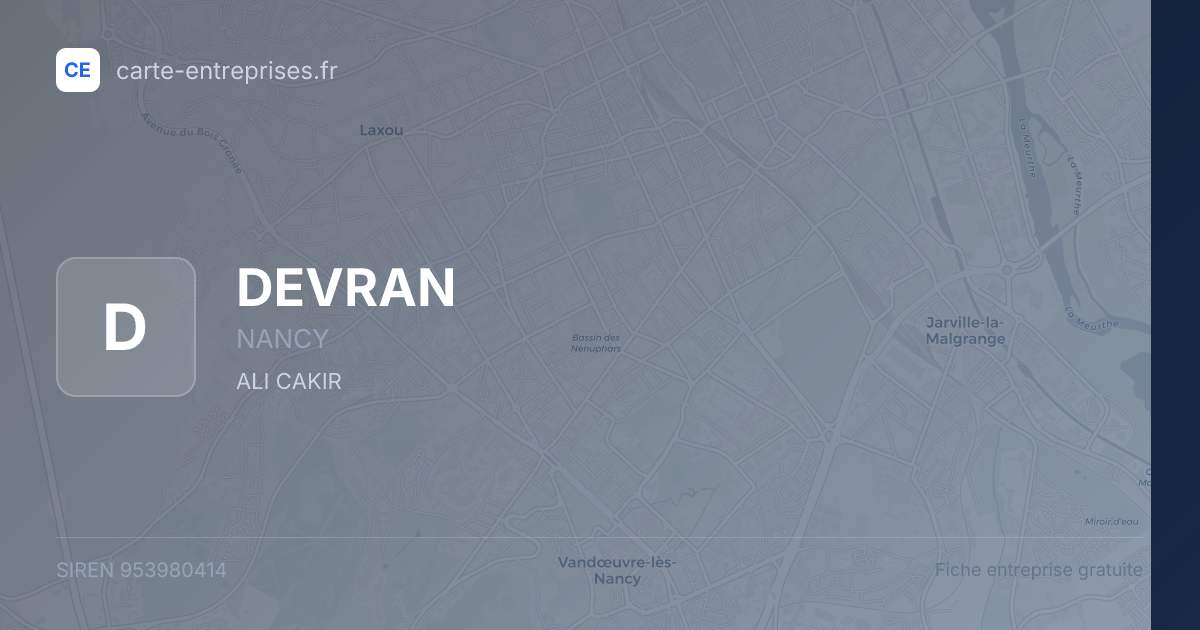 DEVRAN — 953980414 — fiche entreprise