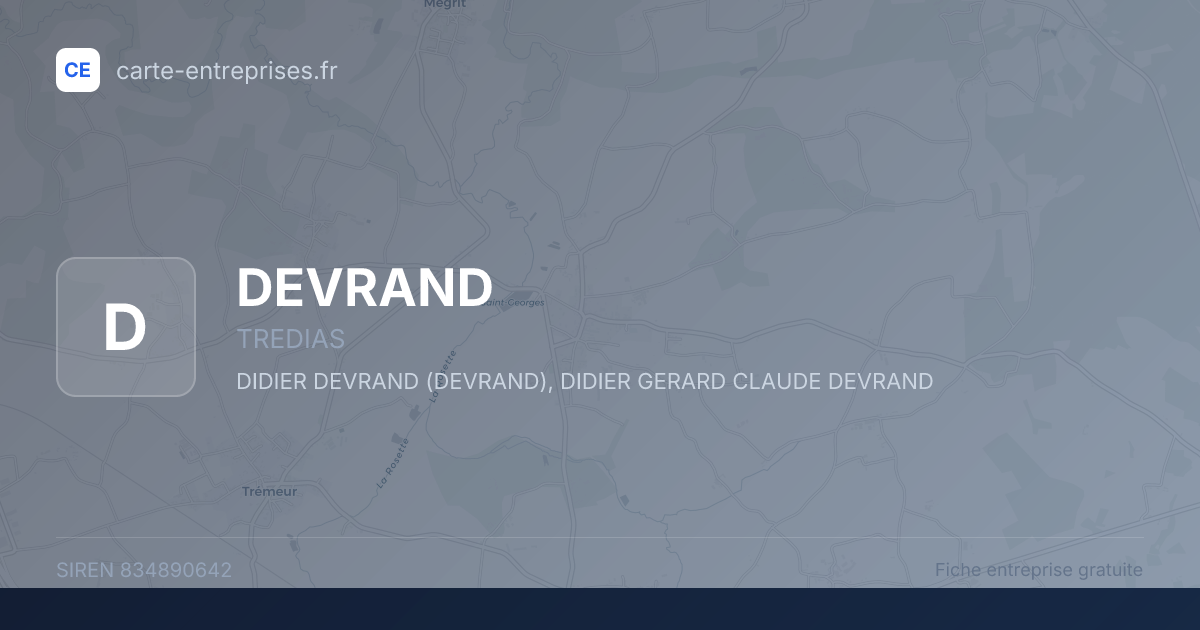 DEVRAND — 834890642 — fiche entreprise