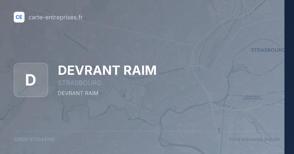 DEVRANT RAIM — 812044196 — fiche entreprise