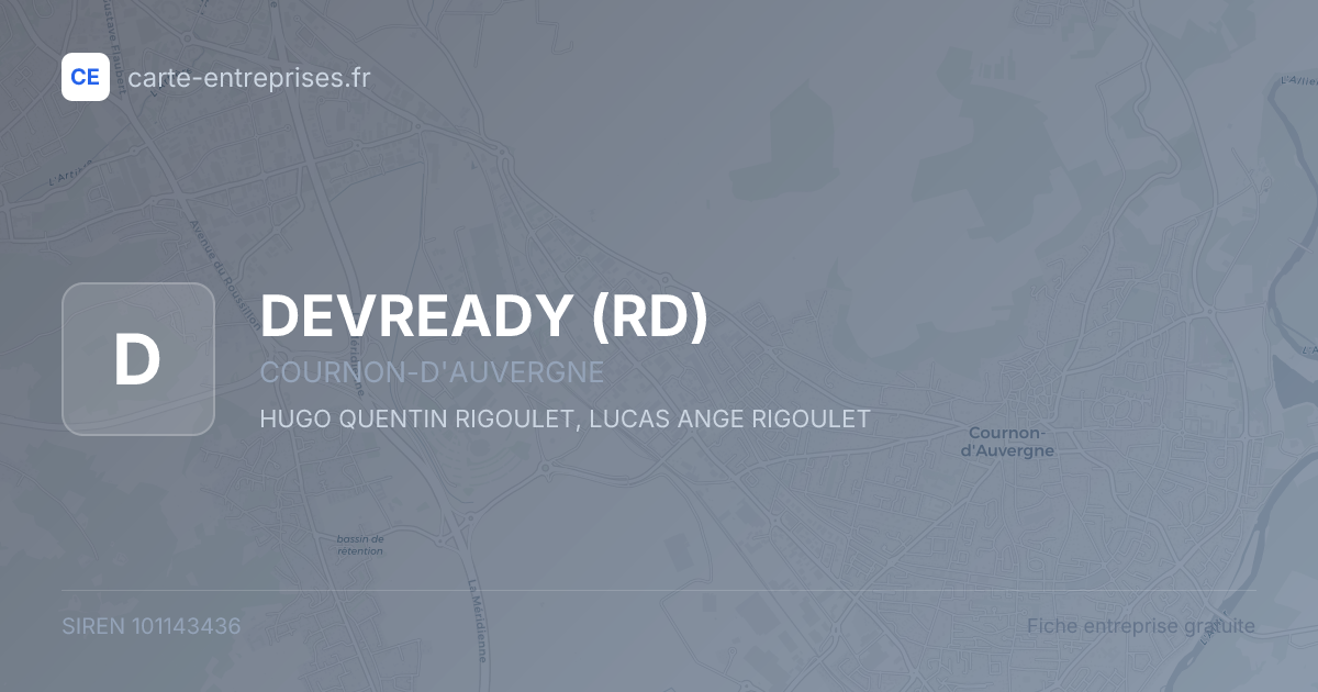 DEVREADY (RD) — 101143436 — fiche entreprise