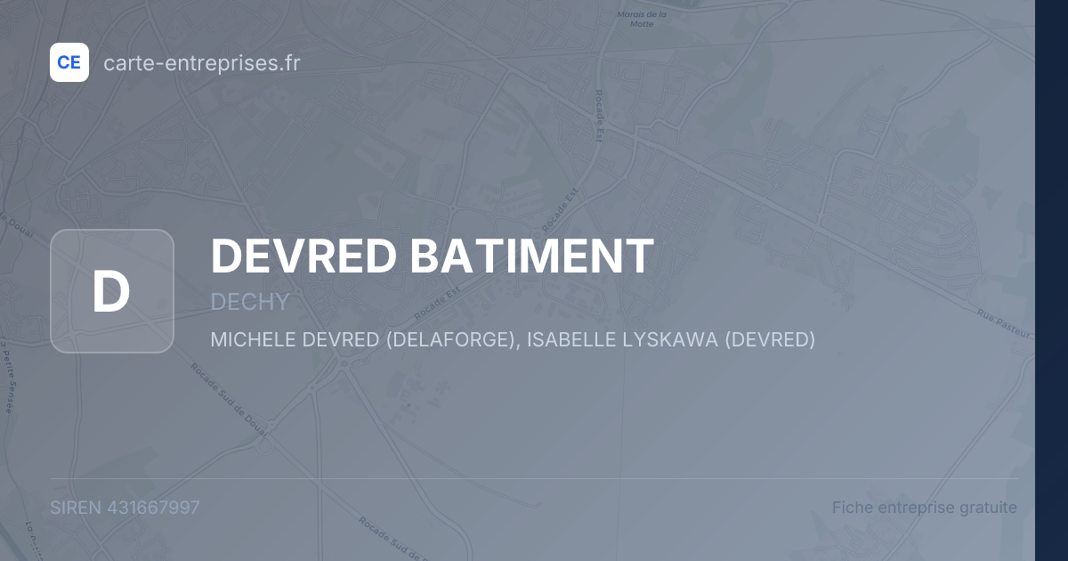 DEVRED BATIMENT — 431667997 — fiche entreprise