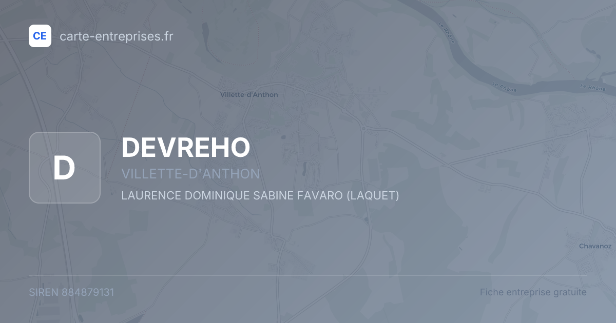 DEVREHO — 884879131 — fiche entreprise