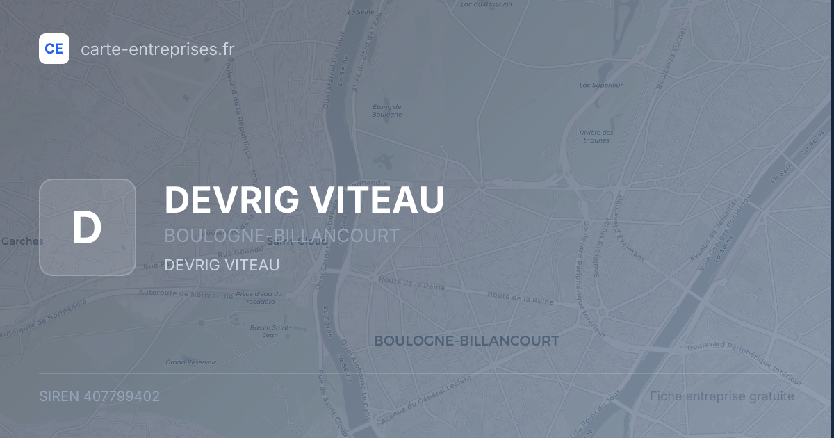 DEVRIG VITEAU — 407799402 — fiche entreprise