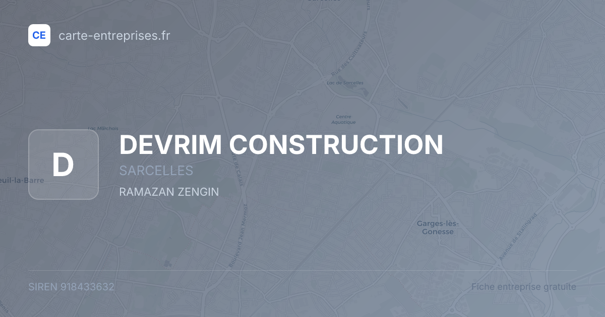 DEVRIM CONSTRUCTION — 918433632 — fiche entreprise