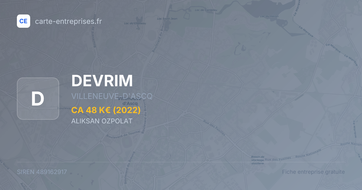 DEVRIM — 489162917 — fiche entreprise