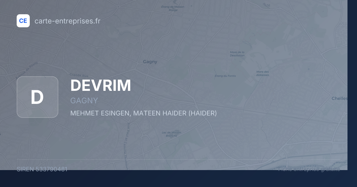DEVRIM — 533790481 — fiche entreprise