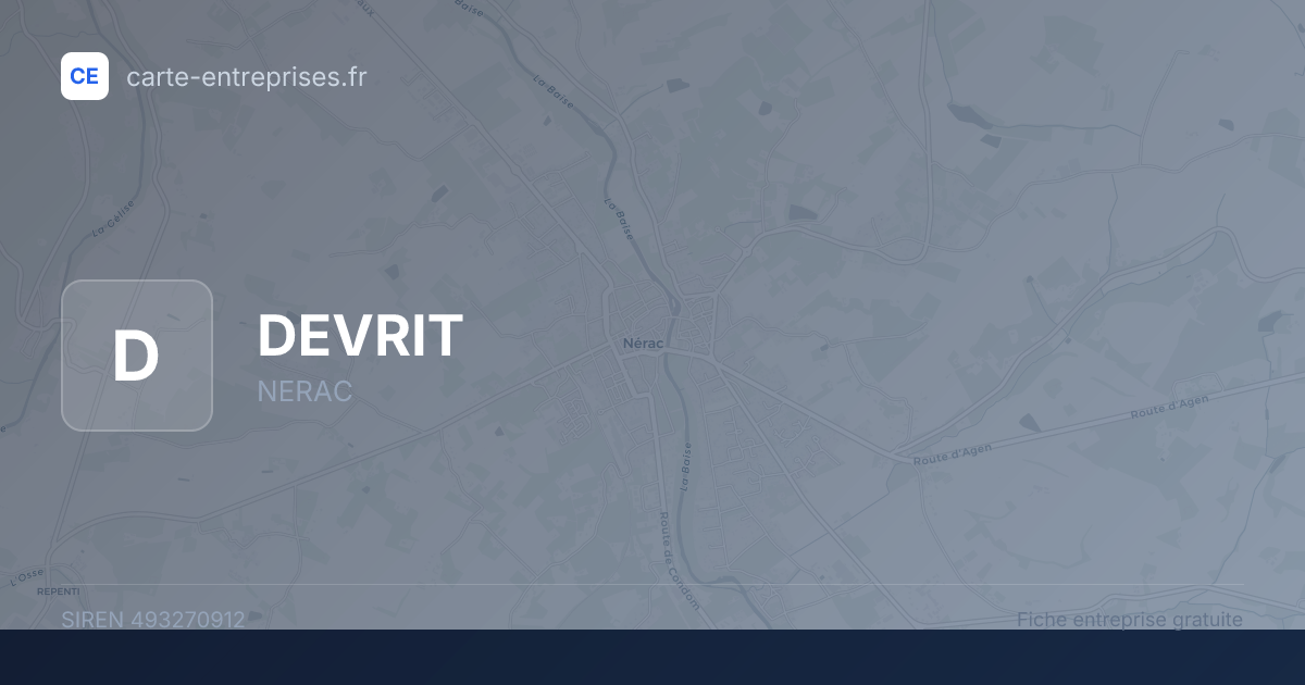 DEVRIT — 493270912 — fiche entreprise