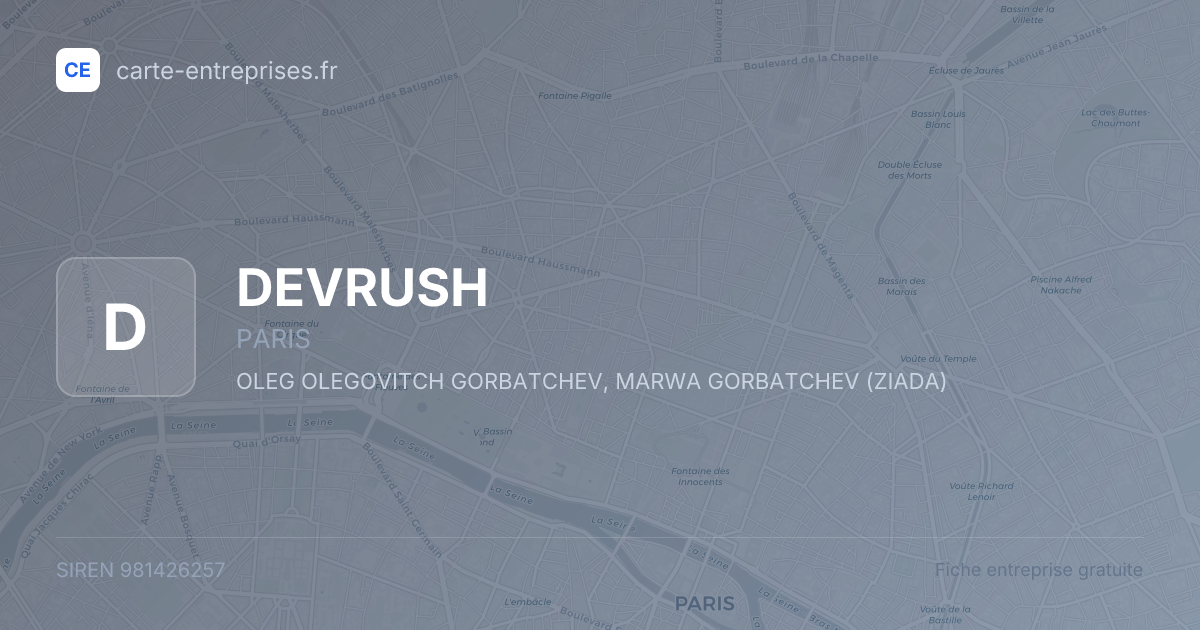 DEVRUSH — 981426257 — fiche entreprise