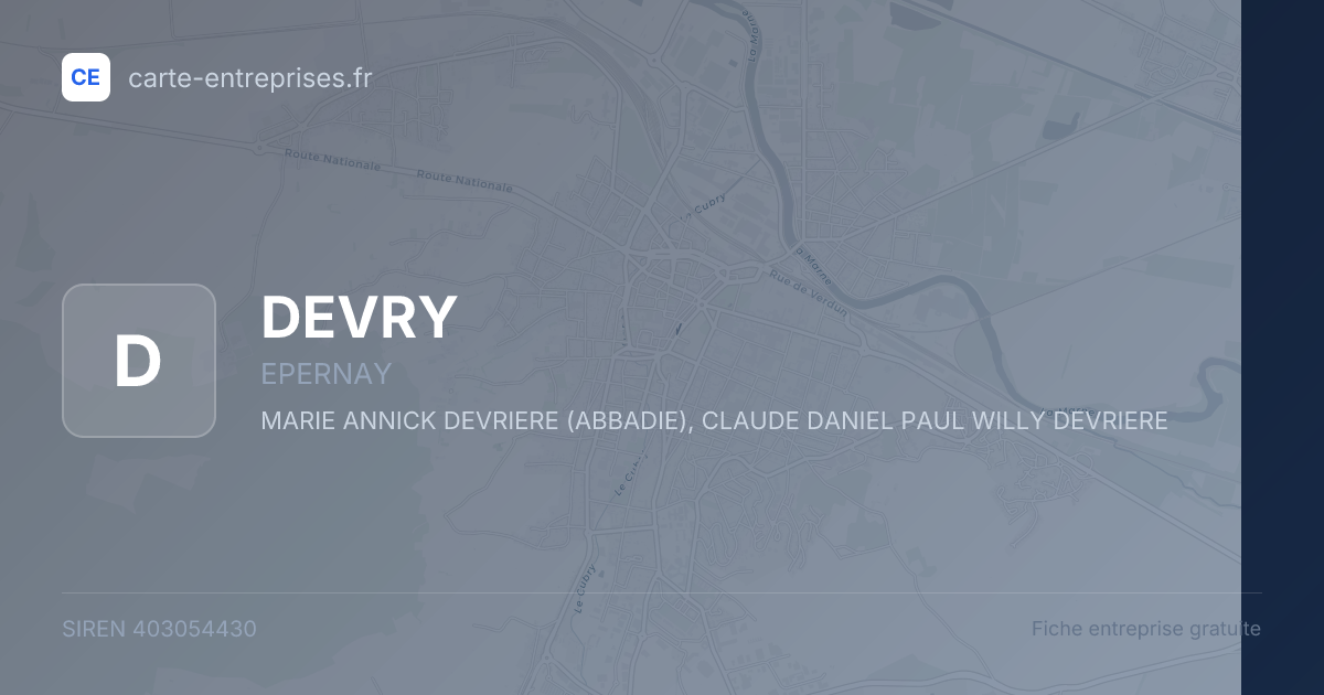 DEVRY — 403054430 — fiche entreprise