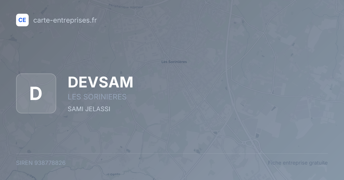 DEVSAM — 938778826 — fiche entreprise