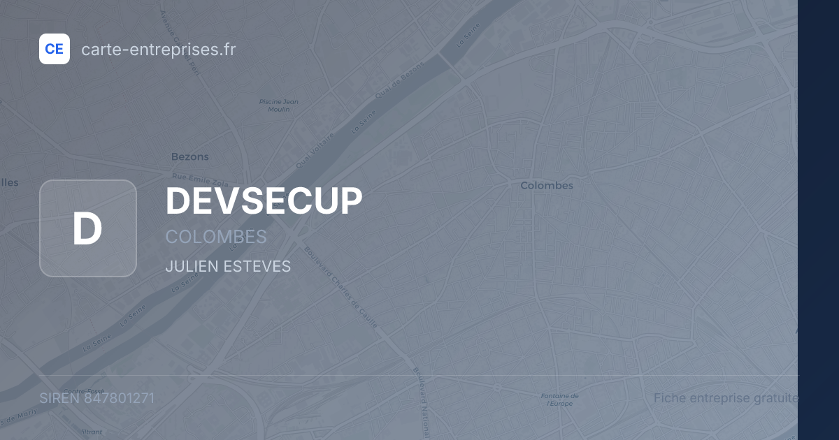 DEVSECUP — 847801271 — fiche entreprise