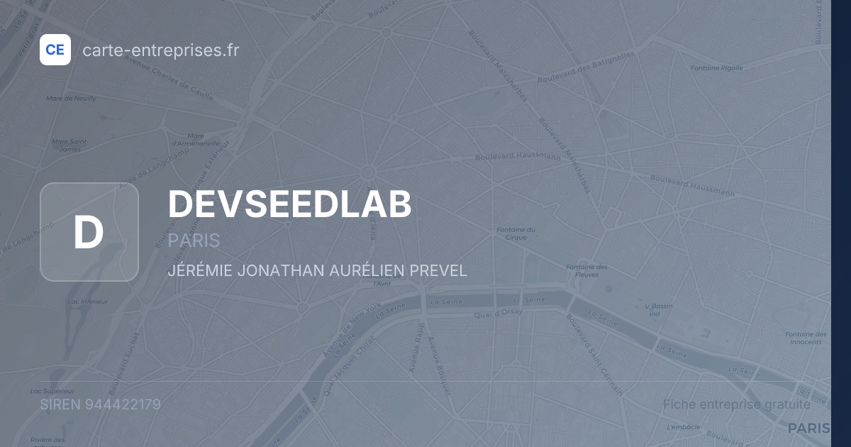 DEVSEEDLAB — 944422179 — fiche entreprise