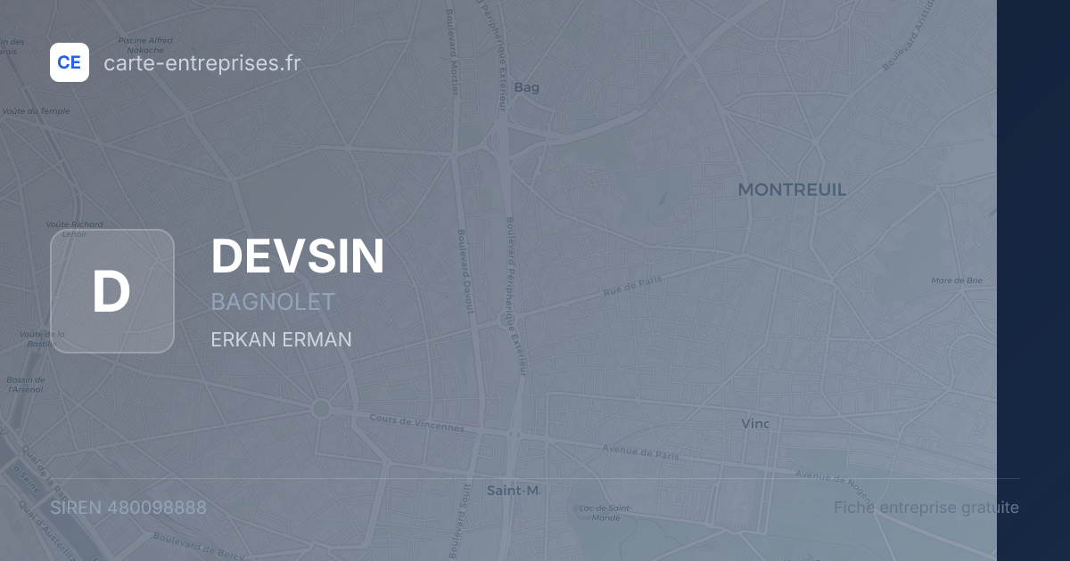 DEVSIN — 480098888 — fiche entreprise