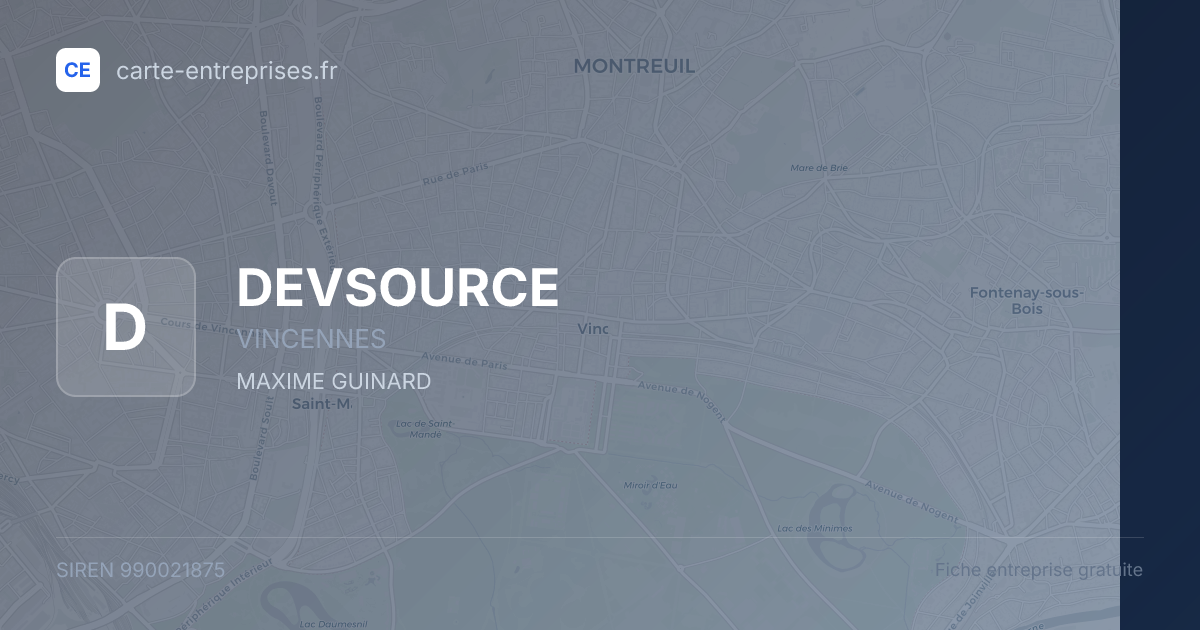 DEVSOURCE — 990021875 — fiche entreprise