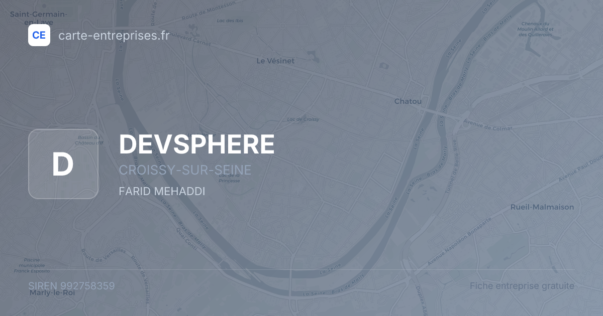 DEVSPHERE — 992758359 — fiche entreprise