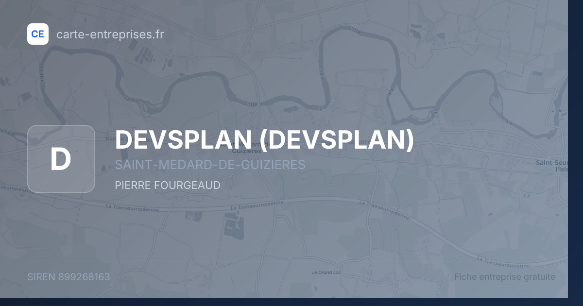 DEVSPLAN — 899268163 — fiche entreprise