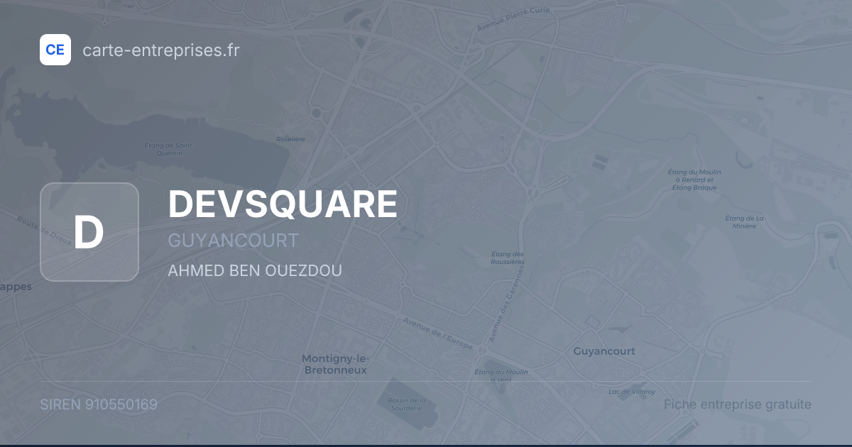 DEVSQUARE — 910550169 — fiche entreprise