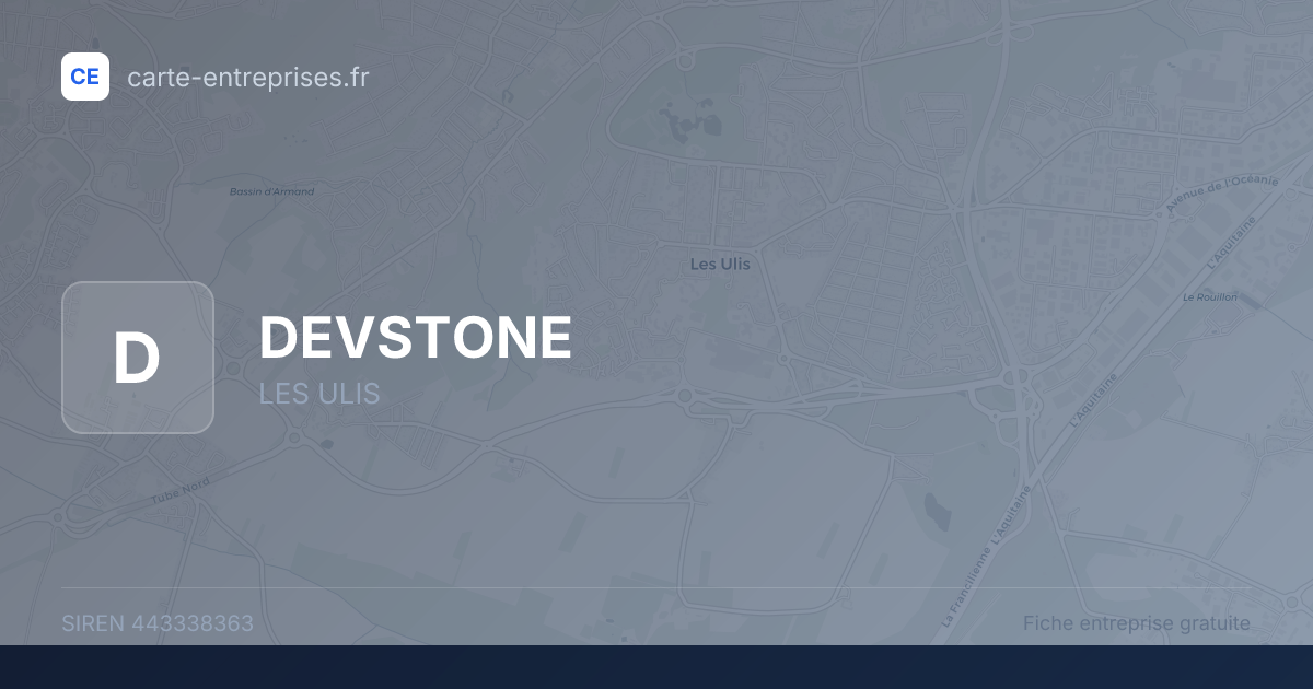 DEVSTONE — 443338363 — fiche entreprise