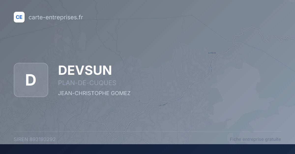 DEVSUN — 893193292 — fiche entreprise