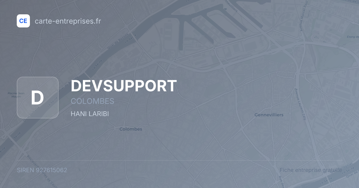 DEVSUPPORT — 927615062 — fiche entreprise