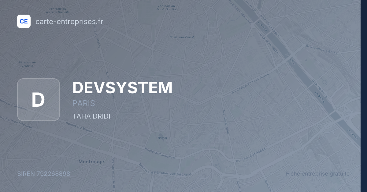 DEVSYSTEM — 792268898 — fiche entreprise