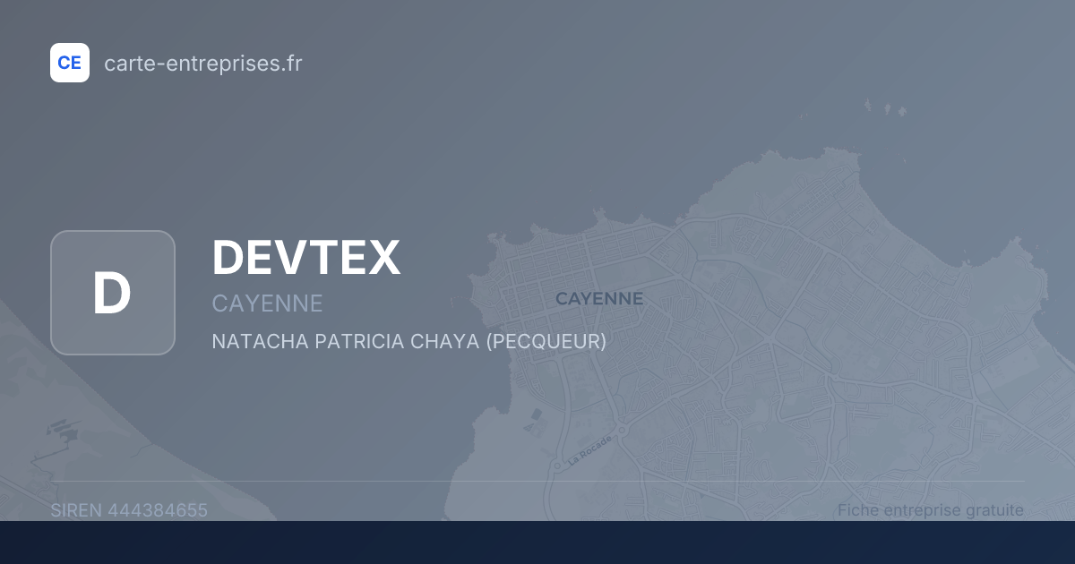 DEVTEX — 444384655 — fiche entreprise