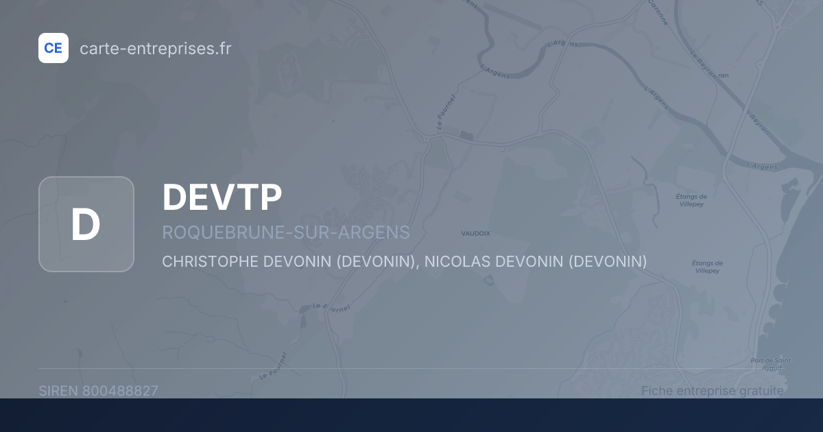 DEVTP — 800488827 — fiche entreprise