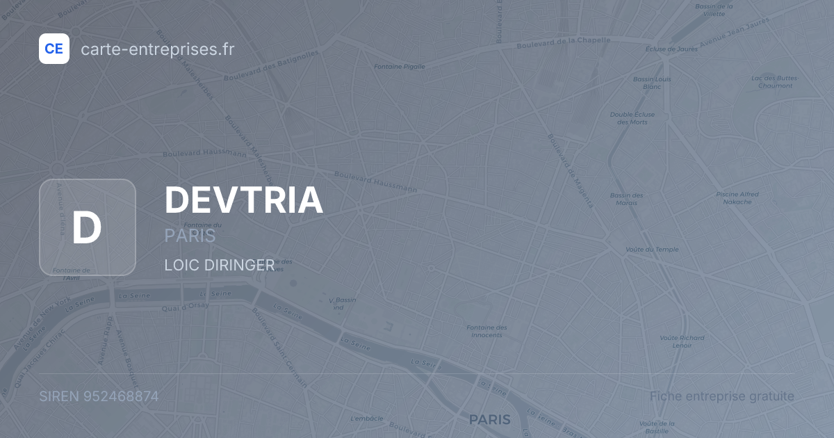 DEVTRIA — 952468874 — fiche entreprise