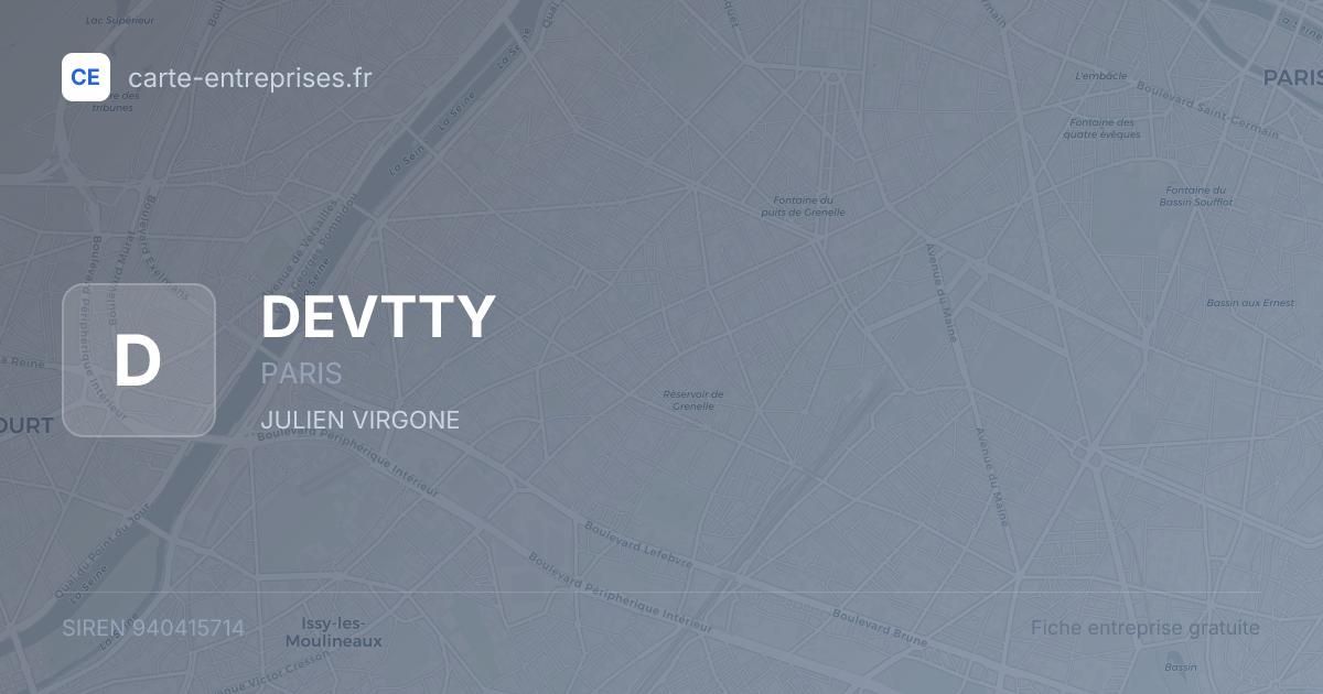 DEVTTY — 940415714 — fiche entreprise