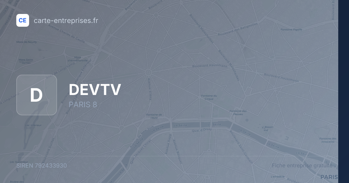 DEVTV — 792433930 — fiche entreprise