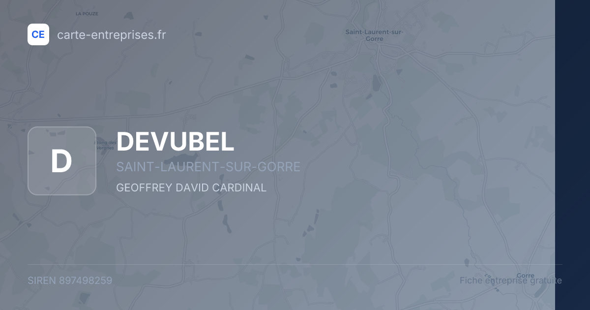 DEVUBEL — 897498259 — fiche entreprise