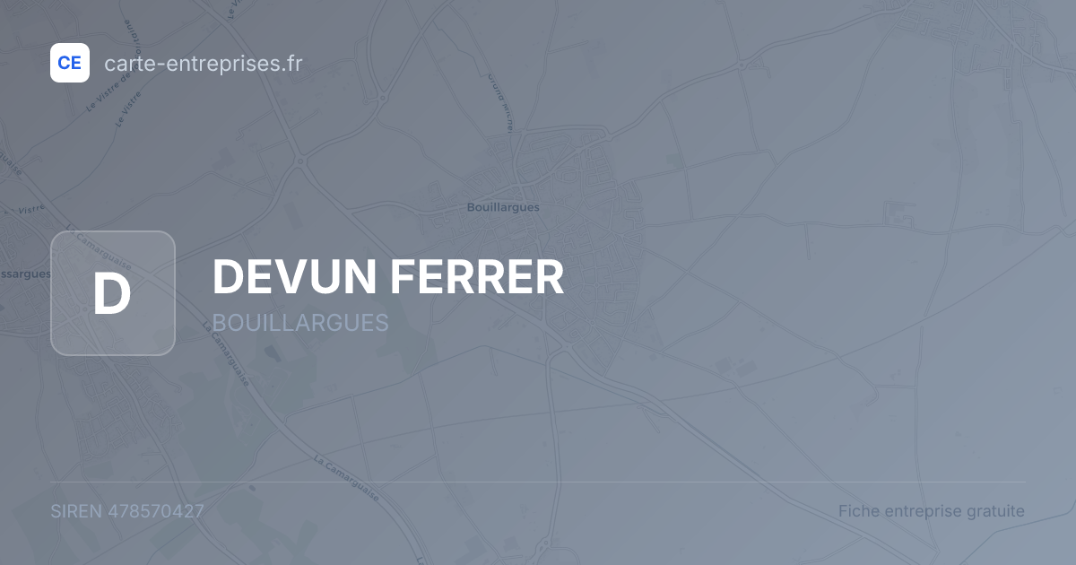 DEVUN FERRER — 478570427 — fiche entreprise