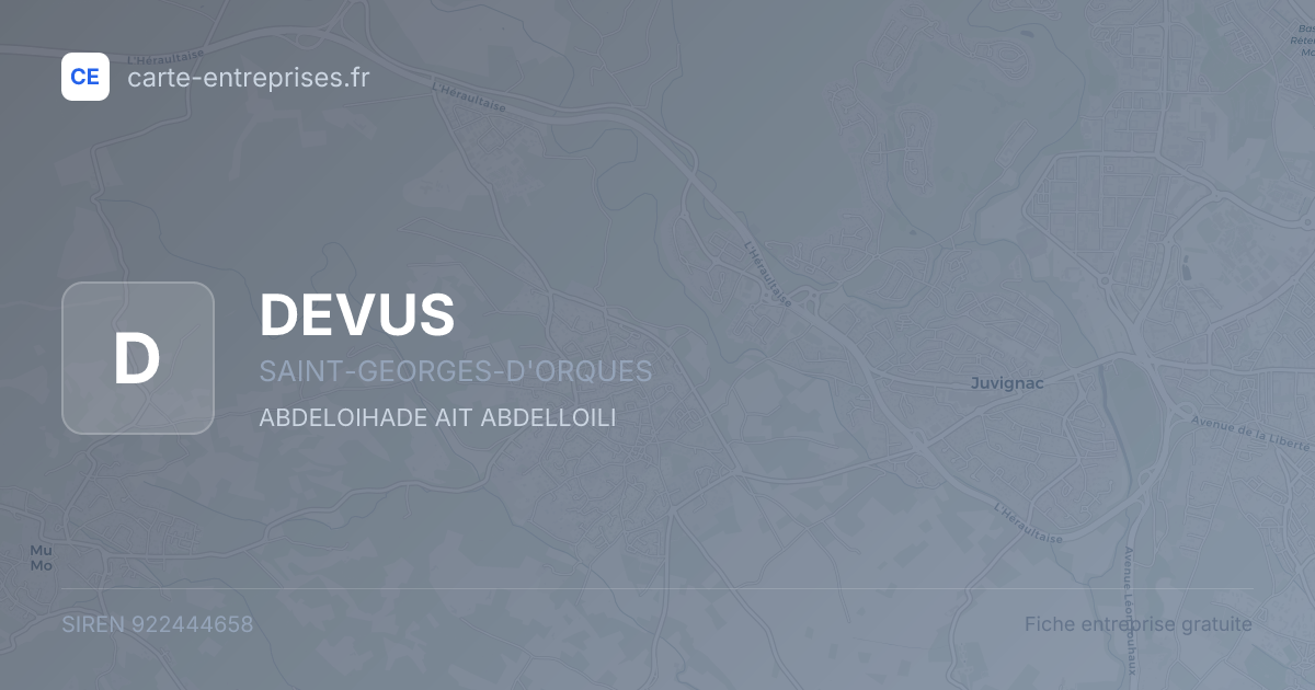 DEVUS — 922444658 — fiche entreprise