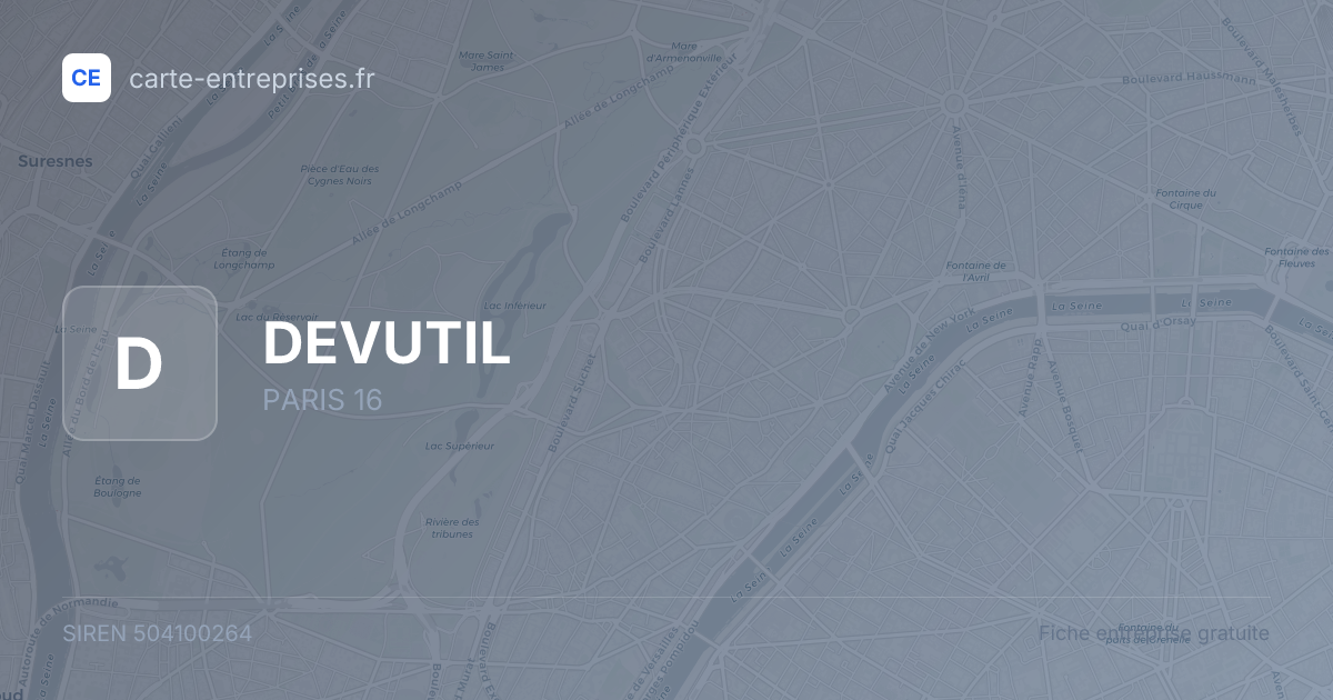 DEVUTIL — 504100264 — fiche entreprise