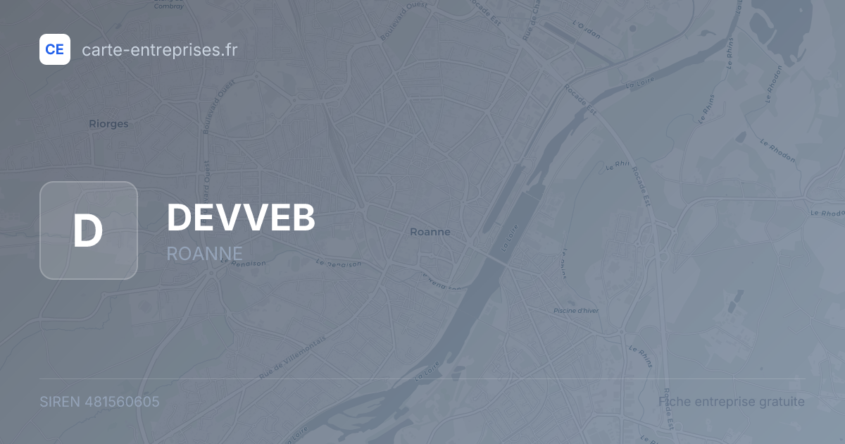 DEVVEB — 481560605 — fiche entreprise