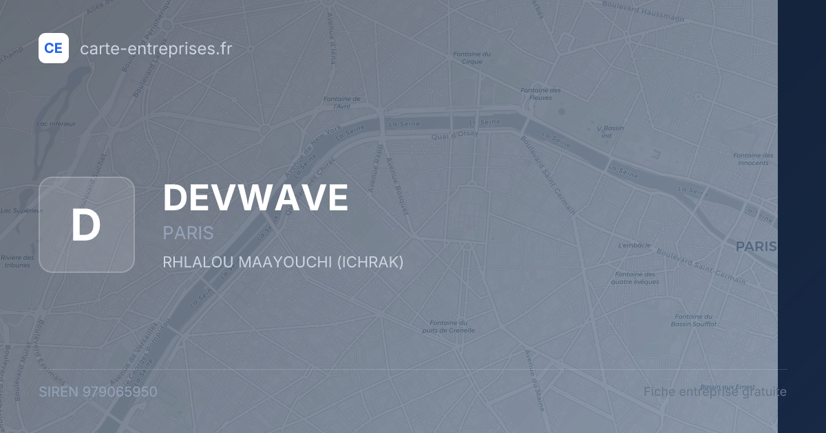 DEVWAVE — 979065950 — fiche entreprise